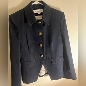 Veronica Beard Midnight Dickey Denim Blazer. Rare!  Casual elegance.